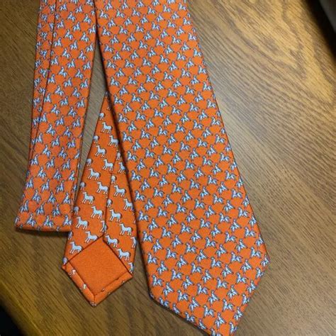 hermes orange horses tie|hermes necktie price.